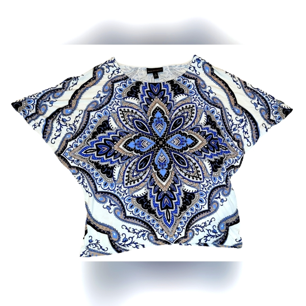 Dana Buchman Short Sleeve Blouse Size Large